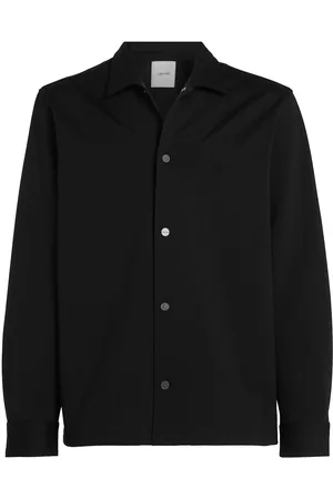 Calvin Klein Comfort Knit Overshirt Tops Overshirts Black