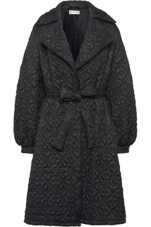 Ida Sjöstedt 289 Eden Coat Topattu Pitkä Takki Black