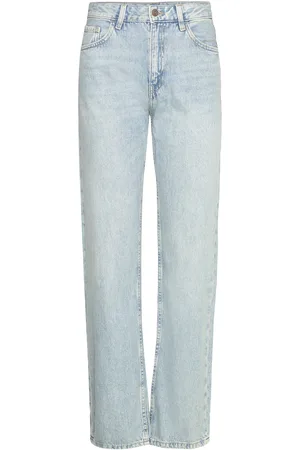 MANGO Miami Medium-Rise Straight-Fit Jeans Bottoms Jeans Straight-regular Blue