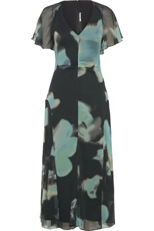 ROTATE Chiffon Flowy Maxi Dress Maksimekko Juhlamekko Black
