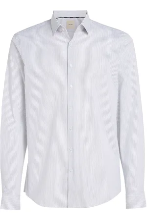 Calvin Klein Poplin Stripe Slim Shirt Kengät Business Blue
