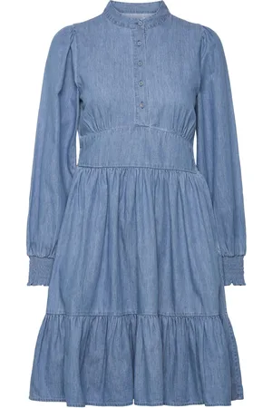Norr Rosa Miluna Dress Polvipituinen Mekko Blue