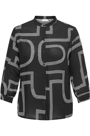 ONLY Carmatte Life 3/4 O-Neck Shirt Aop Tops Shirts Long-sleeved Black