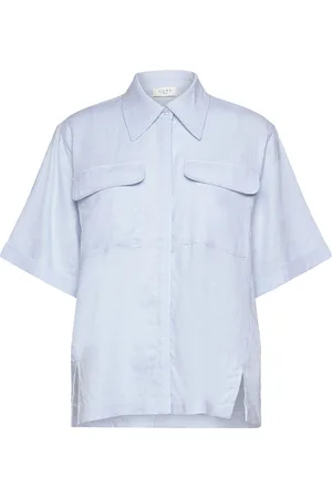 Norr Esma Ss Shirt Tops Shirts Short-sleeved Blue
