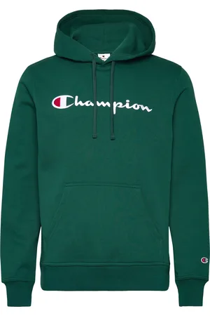 Champion Hooded Sweatshirt Tops Sweat-shirts & Hoodies Hoodies Green