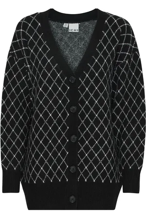 Ichi Ihalvino Ca Tops Knitwear Cardigans Black