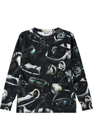 Molo Rill Tops T-shirts Long-sleeved T-shirts Black