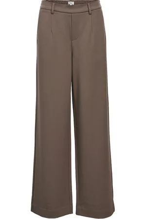 Object Objlisa Wide Pant Noos Bottoms Trousers Wide Leg Brown