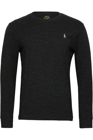 Ralph Lauren Custom Slim Fit T-Shirt Tops T-shirts Long-sleeved Black