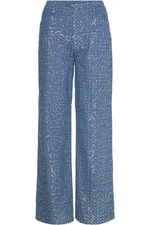 Dante 6 D6Phoebe Straight Jeans Bottoms Jeans Straight-regular Blue
