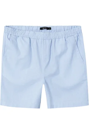 LMTD Nlnhill Linen Shorts Bottoms Shorts Blue