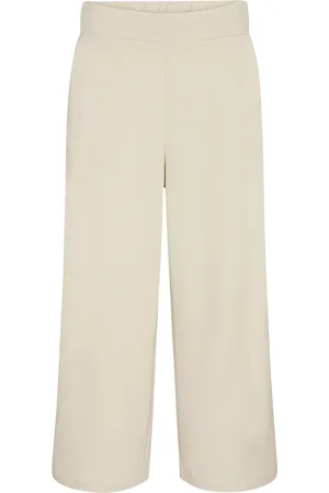 soyaconcept Sc-Siham Bottoms Trousers Wide Leg Cream