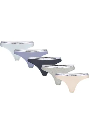 Calvin Klein Thong 5Pk Stringit Alusvaatteet Multi/patterned