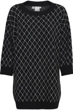 Ichi Ihalvino Ms Tops Knitwear Jumpers Black