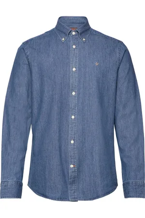 Morris Denim Shirt - Classic Fit Designers Shirts Denim Shirts Blue