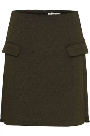 Ichi Ihkate Jacquard Sk5 Lyhyt Hame Black
