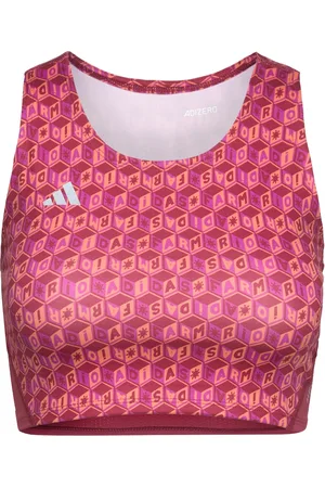 adidas Adizero X Farm Sport Women Sport Clothing Sports Tops & T-shirts Sport Crop Tops Sport Sleeveless Crop Tops Burgundy