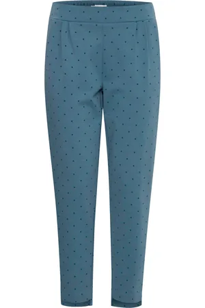 Ichi Ihkate Print Pa25 Bottoms Trousers Joggers Blue