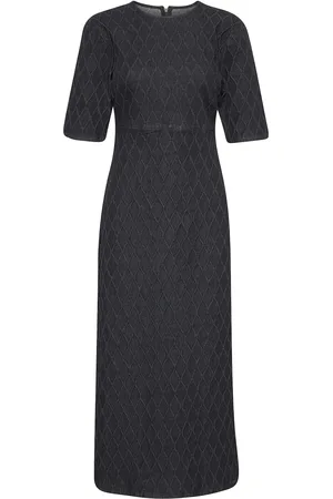 Gestuz Rozeringz Ss Long Dress Polvipituinen Mekko Black