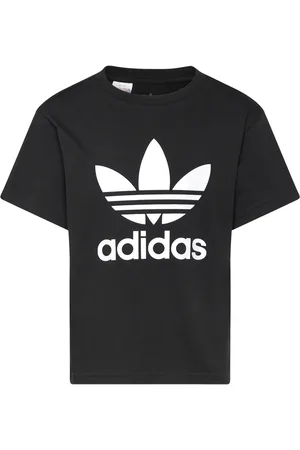 adidas Trefoil Tee Tops T-shirts Short-sleeved Black