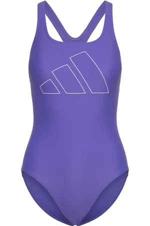 adidas Big Bars X Back Swimsuit Sport Women Sport Clothing Sport Swimwear Sport Swimsuits Purple