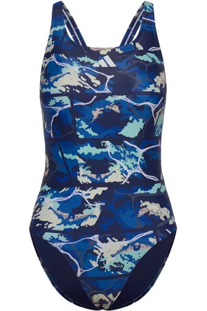 adidas Graphic C-Back Swimsuit Sport Women Sport Clothing Sport Swimwear Sport Swimsuits Blue