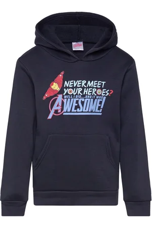 Marvel Sweats Tops Sweat-shirts & Hoodies Hoodies Navy