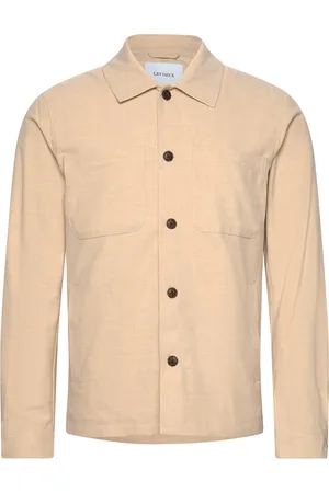 Les Deux Marseille Twill Jacket Tops Overshirts Beige