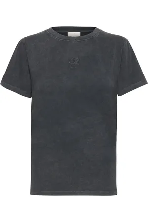 My Essential Wardrobe Seattlemw Logo Emb. Tee Tops T-shirts & Tops Short-sleeved Grey