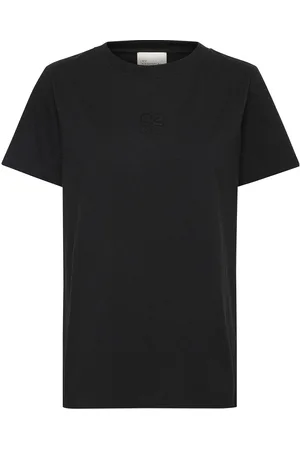 My Essential Wardrobe Seattlemw Logo Emb. Tee Tops T-shirts & Tops Short-sleeved Black