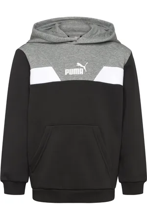 PUMA Power Colorblock Hoodie Fl B Tops Sweat-shirts & Hoodies Hoodies Black