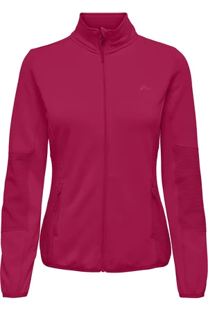 ONLY Onpjetta Hn Fz Ls Fleece Jck Noos Sport Sweat-shirts & Hoodies Fleeces & Midlayers Red