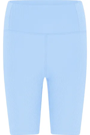 GIRLFRIEND COLLECTIVE Rib Bike Shorts Bottoms Shorts Cycling Shorts Blue