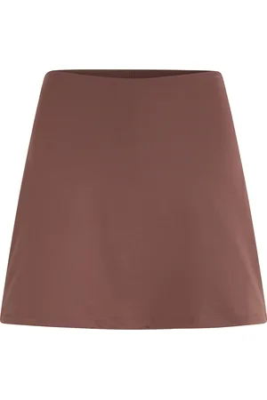 GIRLFRIEND COLLECTIVE The Skort Lyhyt Hame Brown