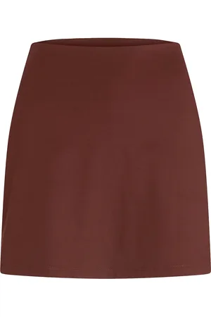 GIRLFRIEND COLLECTIVE The Skort Lyhyt Hame Brown