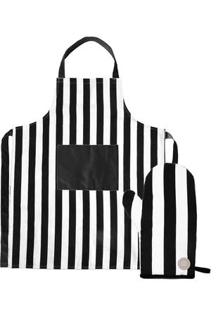 Sagaform Aron Apron & Bbq Glove Set Home Textiles Kitchen Textiles Aprons Black