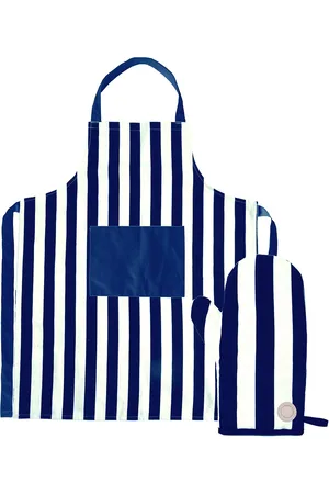Sagaform Aron Apron & Bbq Glove Set Home Textiles Kitchen Textiles Aprons Blue