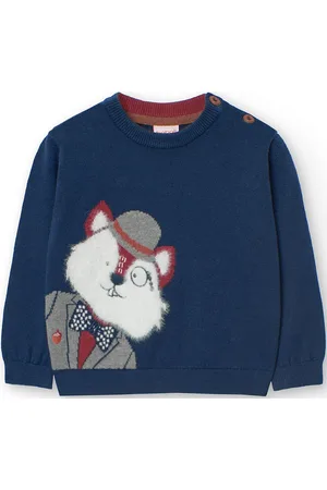 Boboli Knitwear Pullover For Baby Boy -Bci Tops Knitwear Pullovers Blue