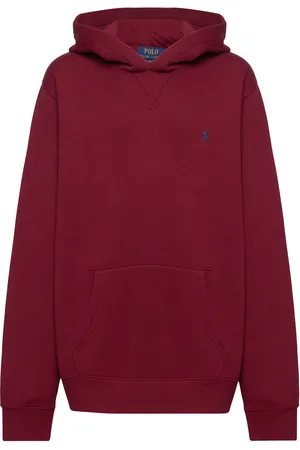 Ralph Lauren Fleece Hoodie Tops Sweat-shirts & Hoodies Hoodies Burgundy