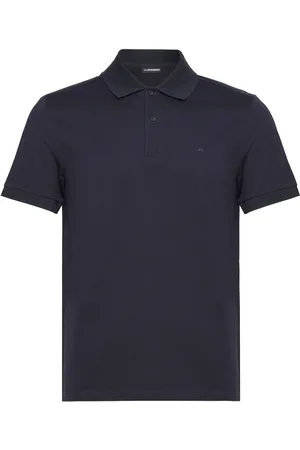 J Lindeberg Troy Pique Polo Shirt Designers Polos Short-sleeved Navy