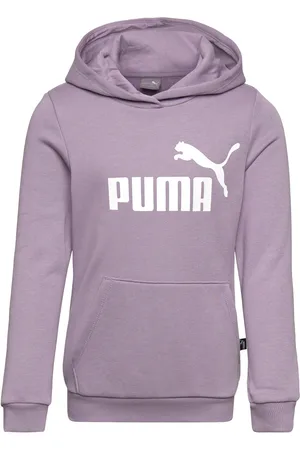 PUMA Ess Logo Hoodie Fl G Sport Sweat-shirts & Hoodies Hoodies Purple