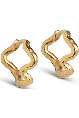 Enamel Holly Hoops Accessories Jewellery Earrings Hoops Gold