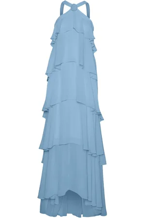 VERO MODA Vmfelicia Sl Ruffle Maxi Dress Exp Maksimekko Juhlamekko Blue