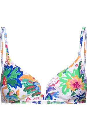 Desigual Jungle Top Swimwear Bikinis Bikini Tops Triangle Bikinitops Blue