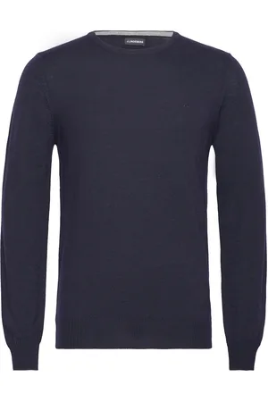 J Lindeberg Lyle Merino Crew Neck Sweater Designers Knitwear Round Necks Navy