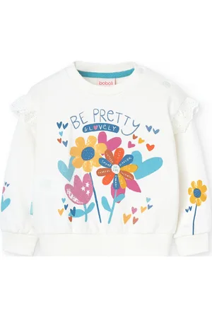 Boboli Fleece Sweatshirt For Baby Girl -Bci Tops Sweat-shirts & Hoodies Sweat-shirts White