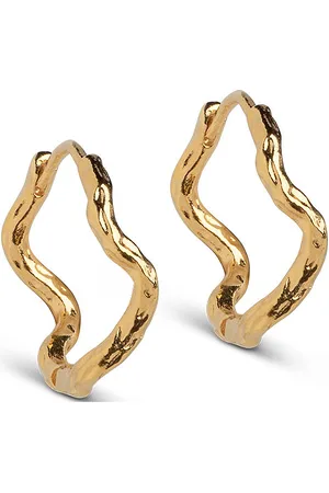 Enamel Holly Hoops Accessories Jewellery Earrings Hoops Gold