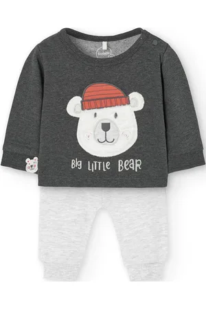 Boboli Set Knit For Baby Boy -Bci Sets Sets With Long-sleeved T-shirt Grey