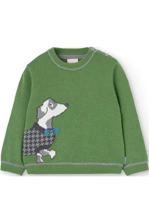 Boboli Knitwear Pullover For Baby Boy -Bci Tops Knitwear Pullovers Green