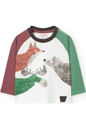 Boboli Knit T-Shirt For Baby Boy -Bci Tops T-shirts Long-sleeved T-shirts White